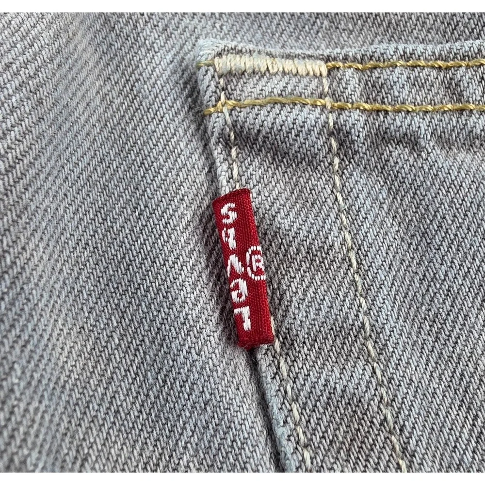 Levis 501 Mens Jeans 2012 Button fly Light Blue 42x36 Distressed Faded